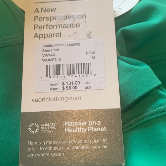 52. NWT Vuori Studio Pocket Leggings Size M - Picture 5 of 5